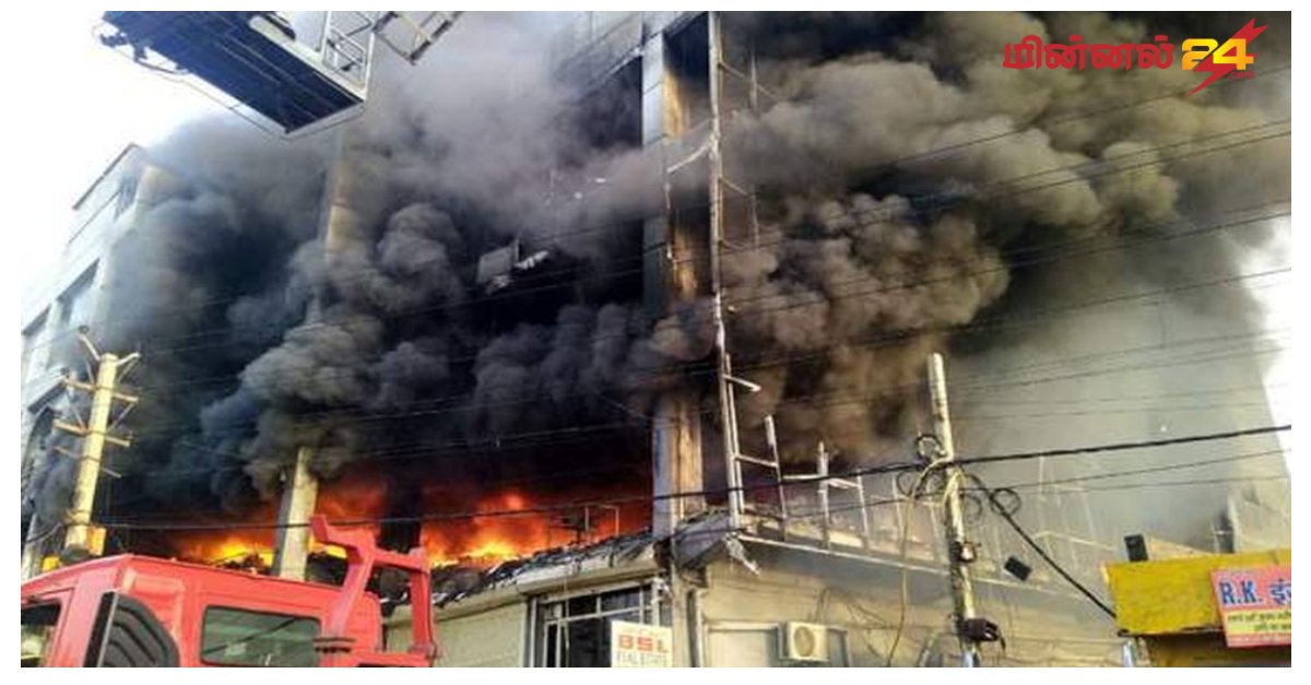 3 மாடி கட்டடத்தில் தீ பரவல் ஏராளமான சொத்துக்கள் நாசம்