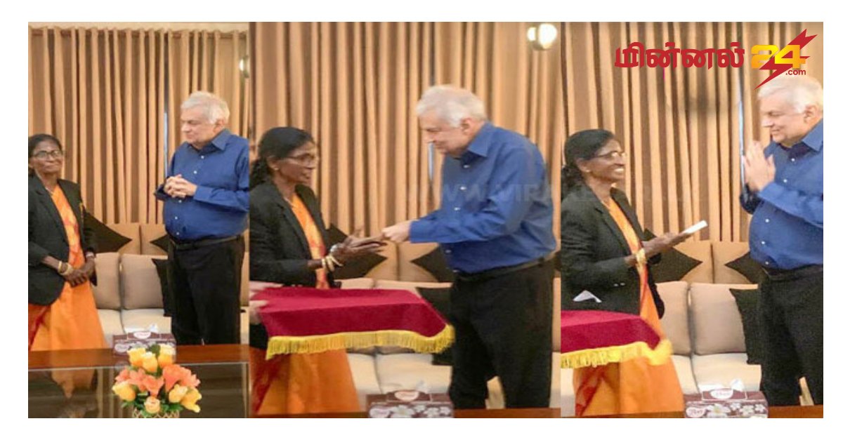 அகிலத்திருநாயகியை நேரில் சந்தித்து ஜனாதிபதி பாராட்டு