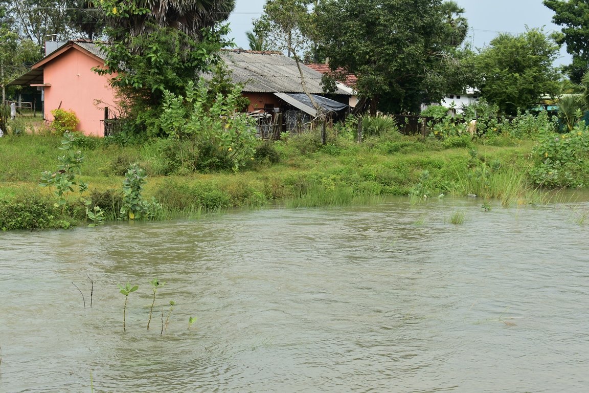 வெள்ளத்தில் மூழ்கியது வெருகலம்பதி ஆலயம் மக்கள் பாசாலையில் தஞ்சம்