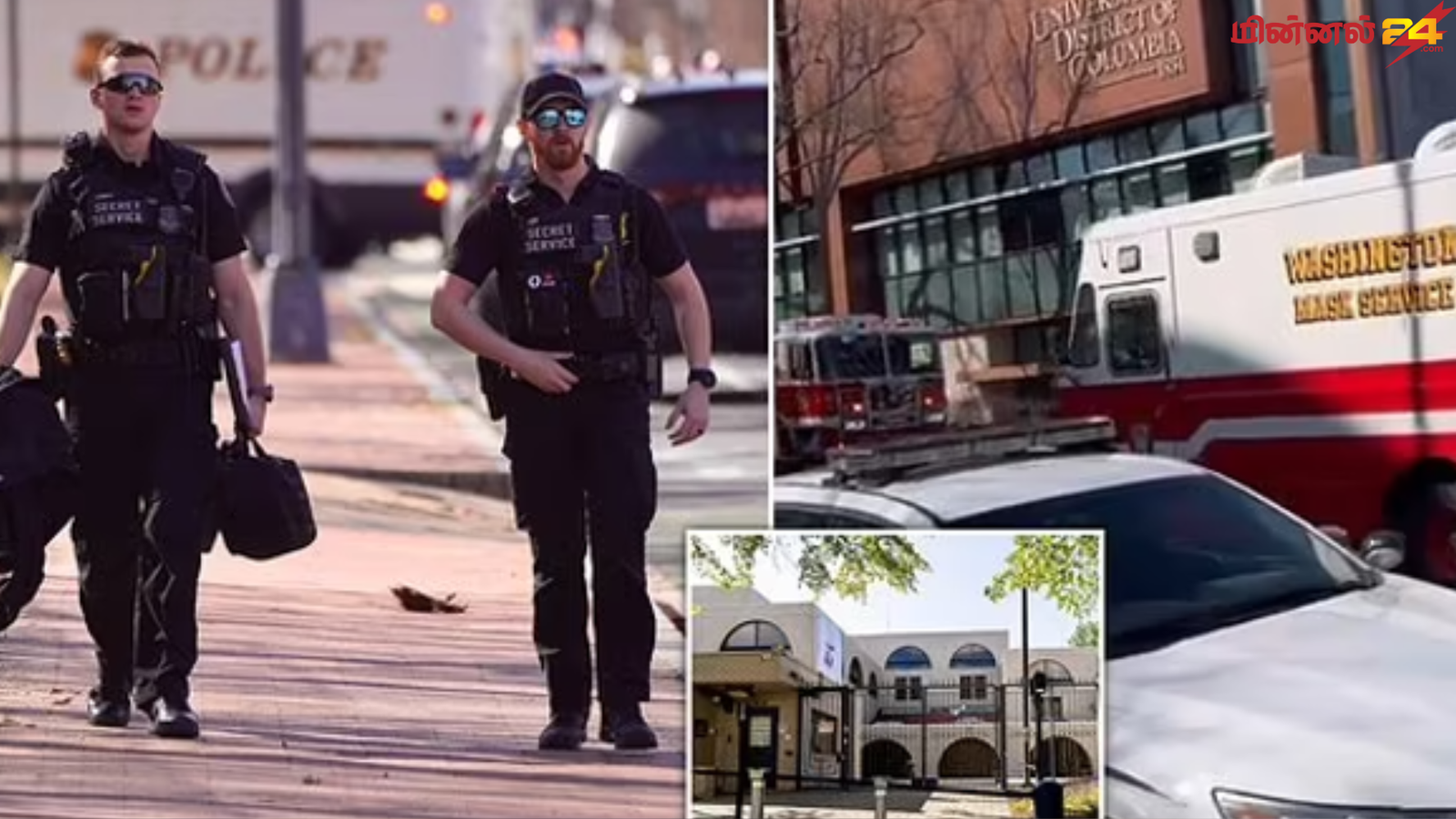 தூதரகத்துக்கு முன்பாக தமக்கு தாமே தீ வைத்துக்கொண்ட நபர்