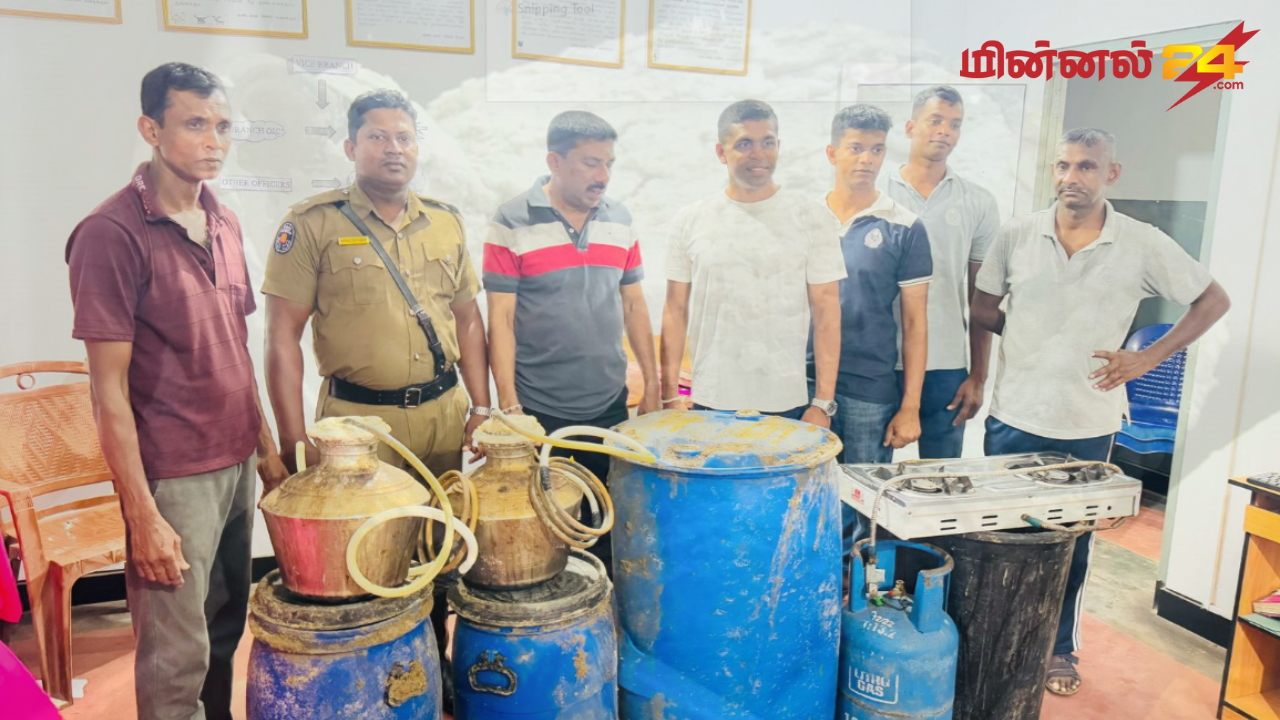 வீட்டில் ரகசியமான முறையில் கசிப்பு உற்பத்தி: 20 வயது இளைஞன் கைது