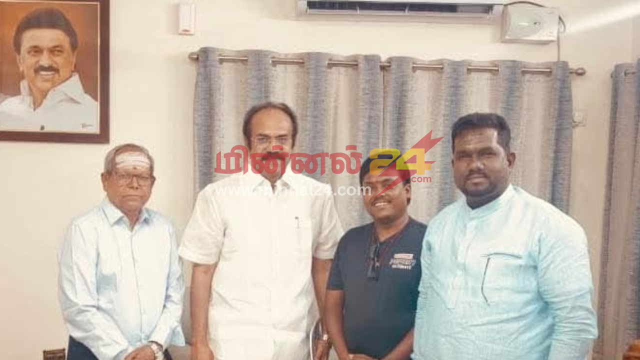 இலங்கையின் பிரதியமைச்சர் பிரதீப் தமிழக அமைச்சர் தங்கம் தென்னரசுடன் சந்திப்பு