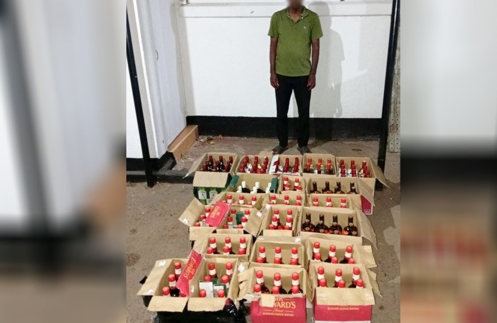 180 வெளிநாட்டு மதுபான போத்தல்களுடன் ஒருவர் கைது