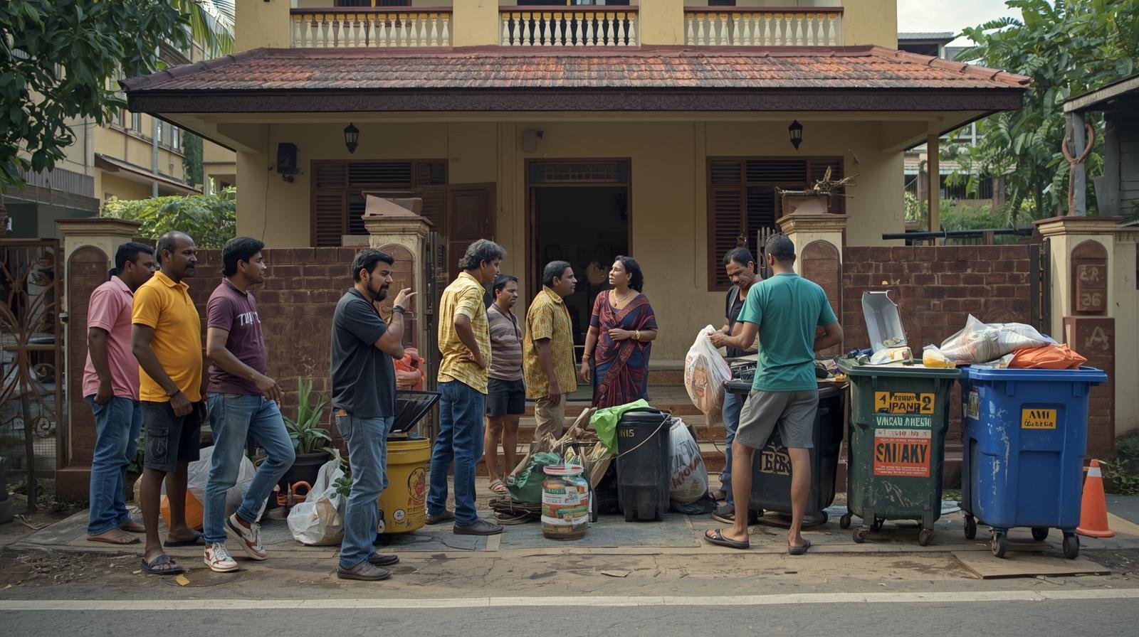 வீட்டின் முன் குப்பை கொட்டியதில் தகராறு - தட்டிக்கேட்ட அண்ணன் வெட்டிக் கொலை