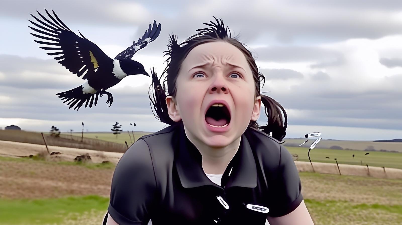 பறவை தாக்கியதில் பார்வையை இழந்த சிறுமி