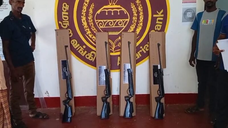 காற்றழுத்த துப்பாக்கிகள் வழங்கி வைப்பு
