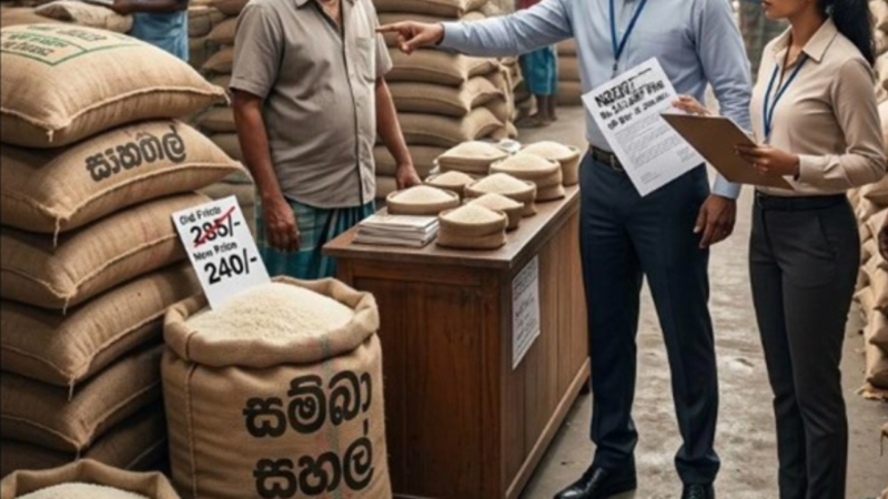 நிர்ணயிக்கப்பட்ட விலையை விட அதிக விலைக்கு அரிசியை விற்பனை செய்த வர்த்தகர்!