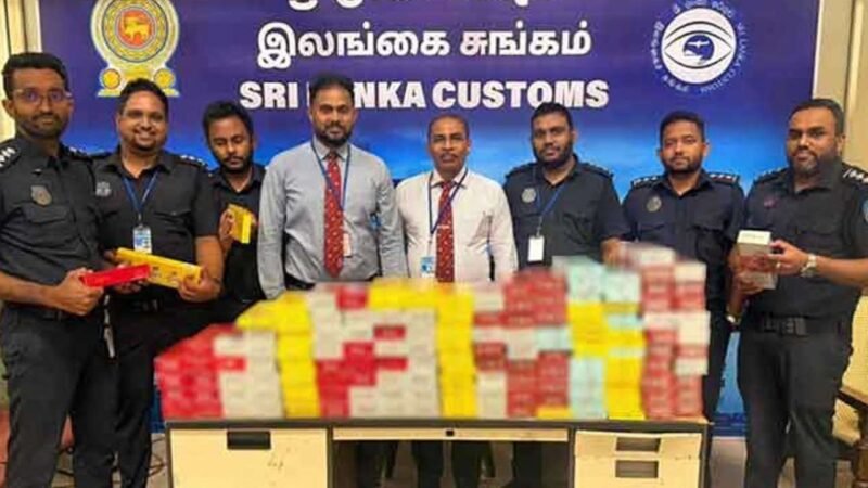 வெளிநாட்டு சிகரெட்டுகளை கடத்தி வர முற்பட்ட மூன்று சீனப் பிரஜைகள் கைது!