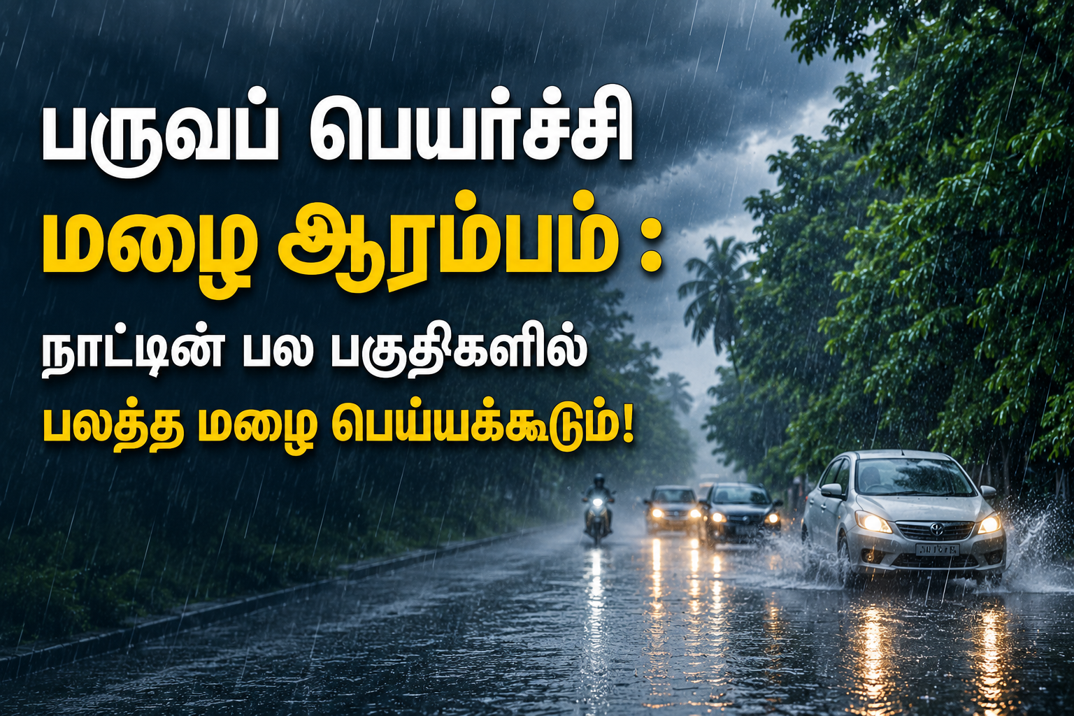 பருவப் பெயர்ச்சி மழை ஆரம்பம் : நாட்டின் பல பகுதிகளில் பலத்த மழை பெய்யக்கூடும்!