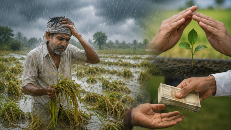 மழை காரணமாக ஏற்பட்ட பயிர்ச்சேதங்களுக்கான இழப்பீடு வழங்க நடவடிக்கை!