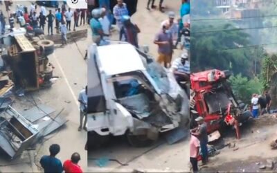 அக்குறணையில் பல வாகனங்கள் ஒன்றுடன் ஒன்று மோதி விபத்து