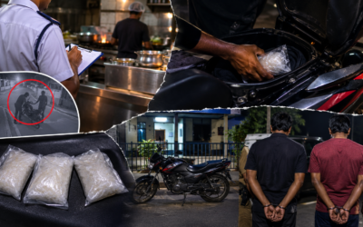 பொது சுகாதார பரிசோதகரை பழிவாங்க மோட்டார் சைக்கிளில் ஜஸ் போதைப் பொருளை மறைத்து வைத்த இருவர் கைது