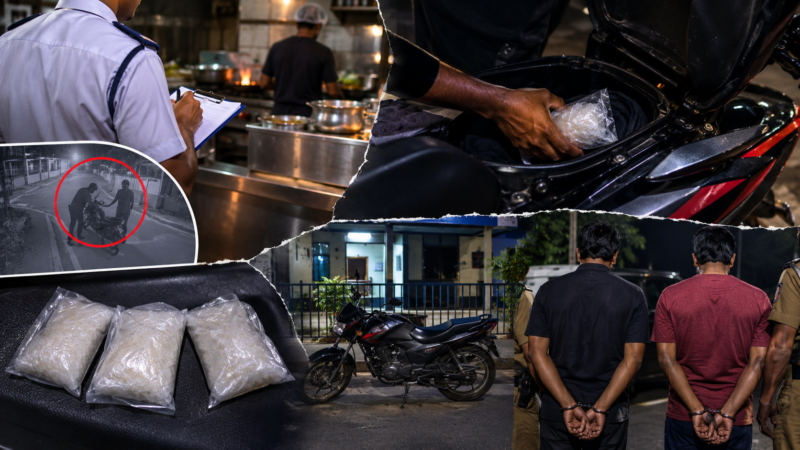 பொது சுகாதார பரிசோதகரை பழிவாங்க மோட்டார் சைக்கிளில் ஜஸ் போதைப் பொருளை மறைத்து வைத்த இருவர் கைது