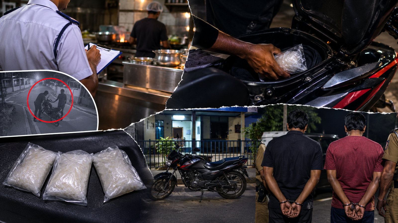 பொது சுகாதார பரிசோதகரை பழிவாங்க மோட்டார் சைக்கிளில் ஜஸ் போதைப் பொருளை மறைத்து வைத்த இருவர் கைது