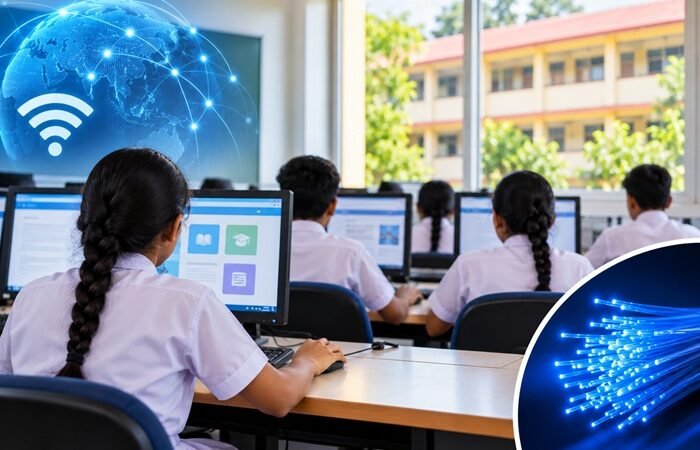 2,345 அரச பாடசாலைகளுக்கு அதிவேக ஃபைபர் இணைய வசதி