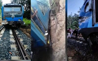 பேராதனை – கொழும்பு கோட்டை கடுகதி ரயில் தடம் புரண்டது