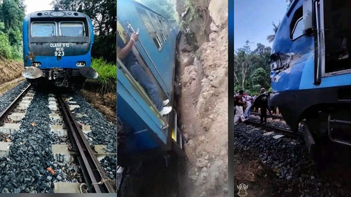 பேராதனை – கொழும்பு கோட்டை கடுகதி ரயில் தடம் புரண்டது