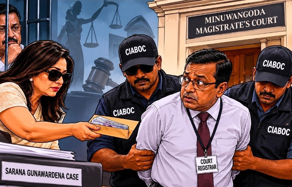 மினுவாங்கொடை மாவட்ட நீதவான் நீதிமன்றத்தின் பதிவாளர் கைது
