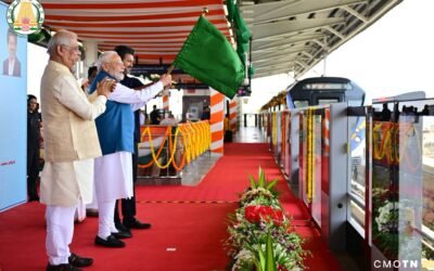 மெட்ரோ புகையிரத சேவையை பிரதமர் மோடி மற்றும் முதல்வர் விஜய் இணைந்து ஆரம்பித்து வைப்பு